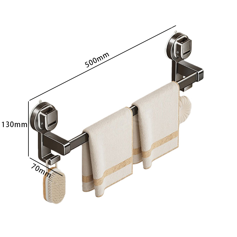 豫汉迎吸盘浴巾架 吸盘毛巾架500*70*130mm个