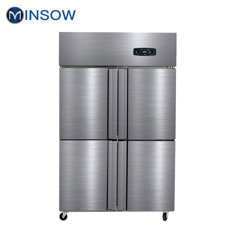 铭首（Minsow) CFS-40D4 900L 四门全冷冻 商用冷柜 立式厨房冰柜 上冷冻下冷藏柜 商用展示柜