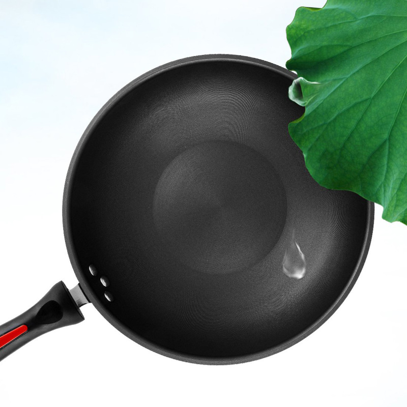 炊大皇炒锅36cm家用健康清新无油烟不粘锅厨房炒菜锅燃气灶电磁炉通用锅CKN4636BF高清大图
