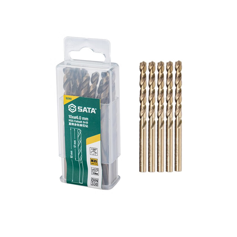 世达(SATA) 1件 直柄含钴麻花钻 10.5MM 52405高清大图