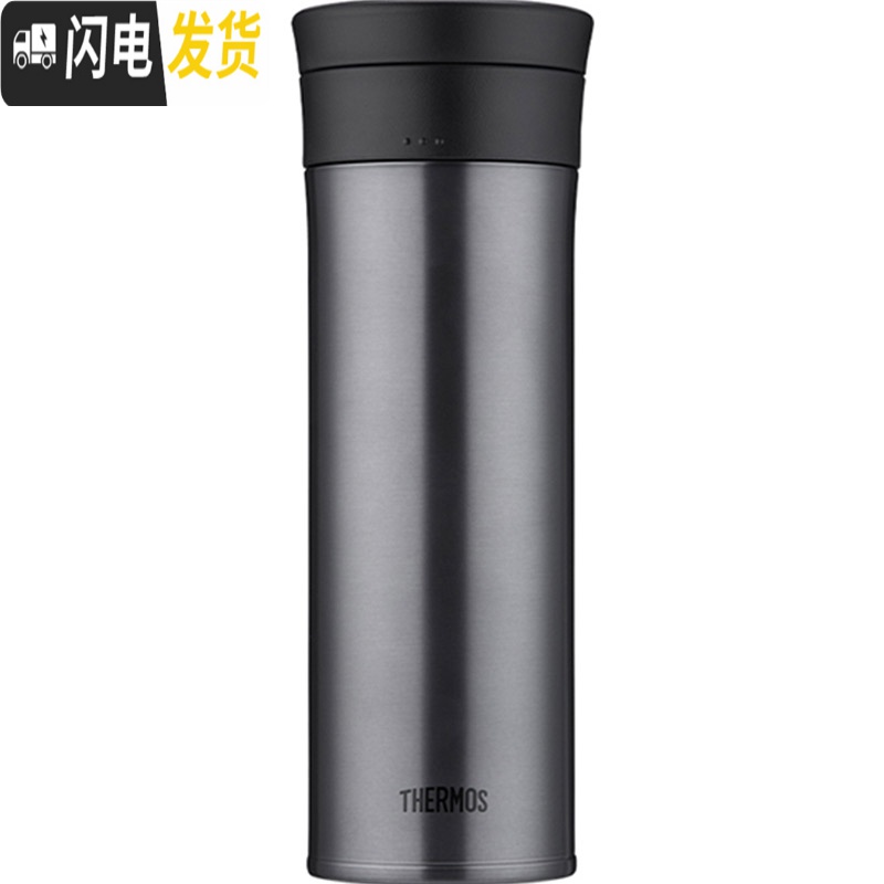 三维工匠不锈钢便携保温杯商务办公泡茶水杯男士带茶隔车载杯子TCMA 锈钢色400高清大图