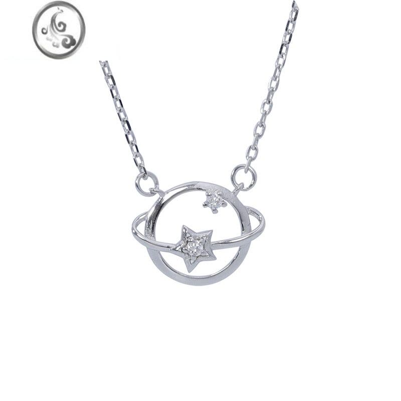 JiMis925银银小行星项链ins简约小众设计感锁骨链气质冷淡风礼物生日图片