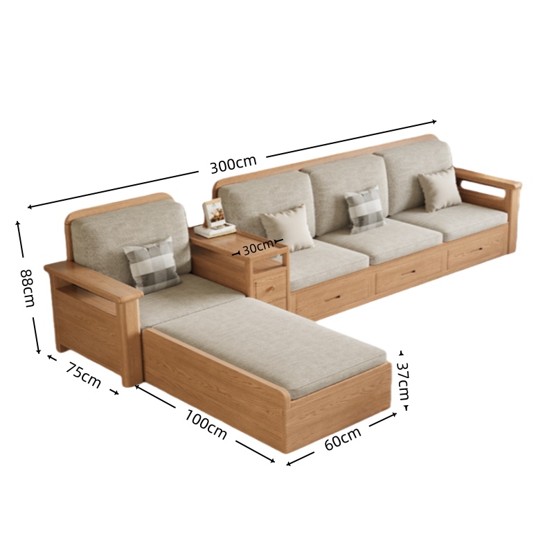 智叶舟沙发组合300*175*88cm套高清大图