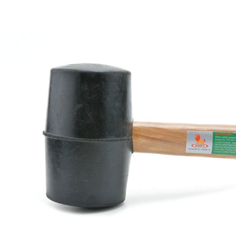 威力狮(wynn‘s)钢管木柄黑色橡胶锤装修地板陶瓷瓷砖木安装皮锤木柄500g W0165B 2把/件 1件(2件起订)