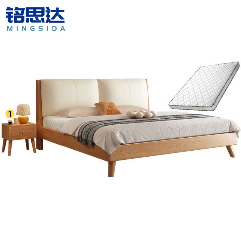 铭思 达实 木 软 包 床高清大图