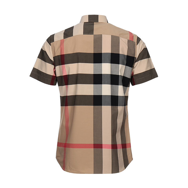burberry博柏利男款棉质短袖衬衫80173221