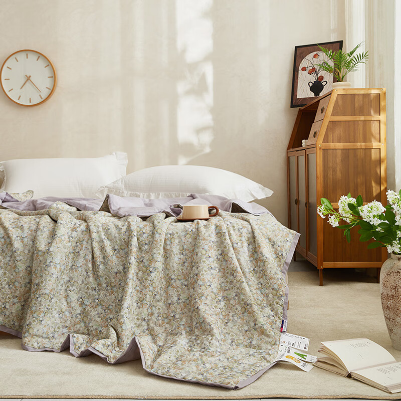 天琴双层有氧棉夏被-莫奈花园TQ-B129 200*230(单位:套)高清大图