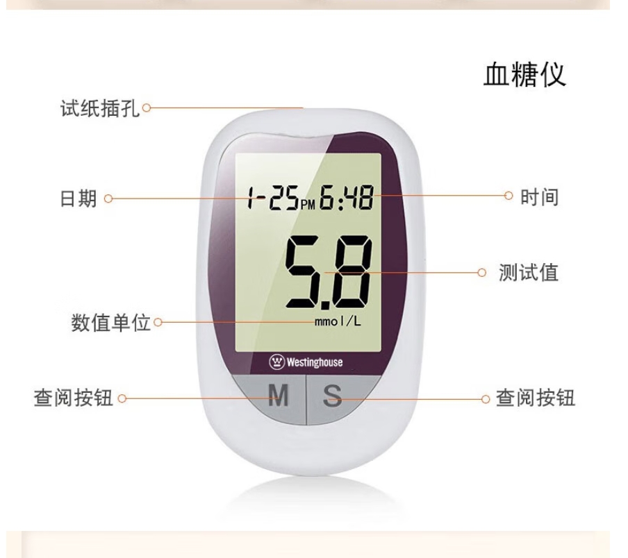 西屋Westinghouse血糖测试仪KH-100(单位:个))高清大图