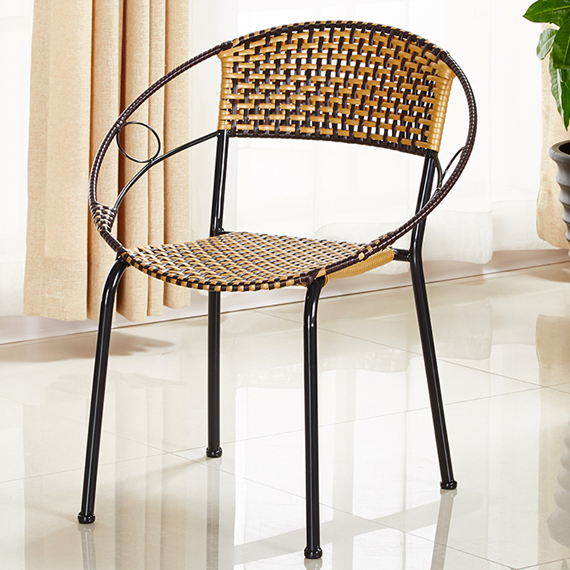 藤编椅子小藤椅家用编织椅子儿童藤椅凳子靠背椅可摞叠成人休闲椅