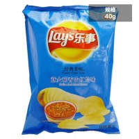 年货 乐事 薯片 意大利香浓红烩味40g*10包(零食大礼包整箱批发超大膨化休闲零食组合)