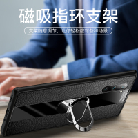 【送钢化膜】高铭宣三星note10手机壳三星note10+保时捷商务指环支架男士星超薄防摔 note10【宝石蓝】指环款
