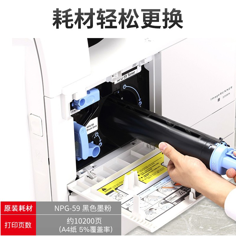 佳能(Canon) 2206n/2206ad无线A3A4黑白激光打印机数码复合机复印机扫描打印机办公一体机 高配版2206i(含输稿器+双面器+双纸盒)高清大图