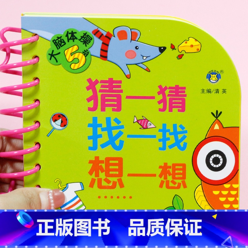 大脑体操5岁宝宝书籍 [正版]大脑体操5岁女孩玩具益智智力动脑 5-6岁儿童绘本全脑开发益智游戏书籍 幼儿园中班大班宝宝高清大图