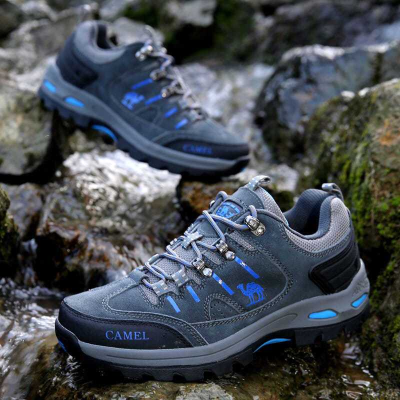 9626军绿39西域骆驼牌男女户外登山鞋情侣同款防滑户外徒步鞋爬山鞋