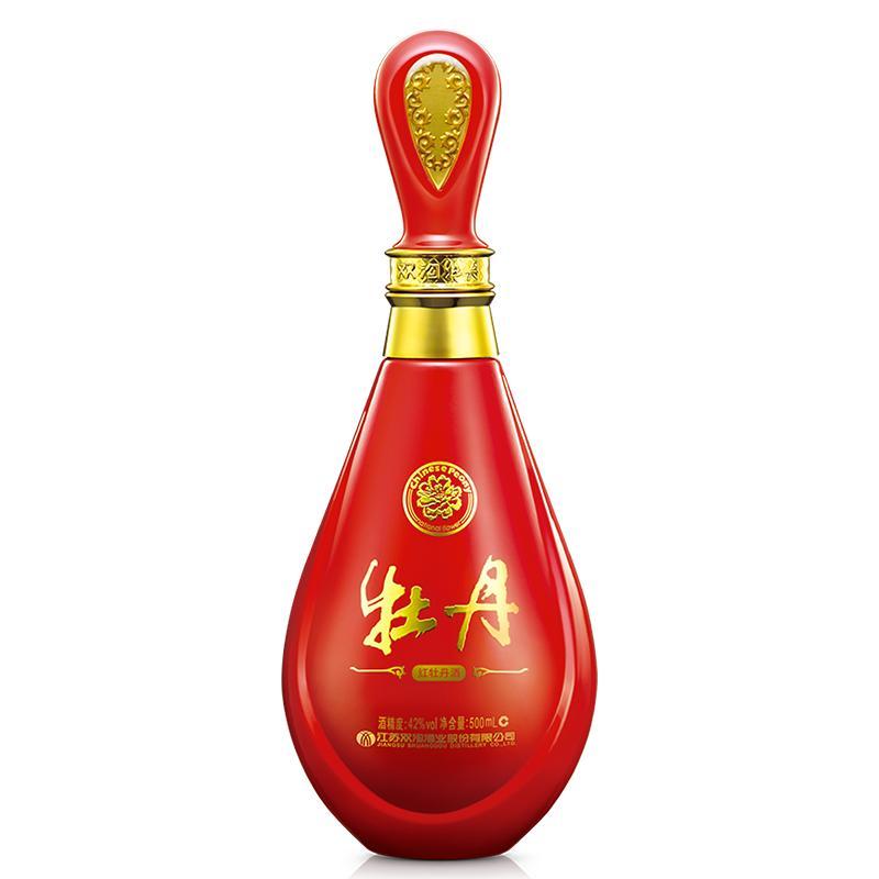 双沟红牡丹精装版42度500ml6瓶整箱装浓香型白酒