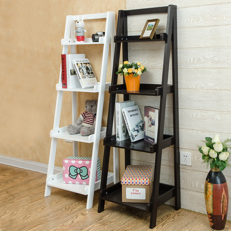 质文艺梯形层架ciaa简约搁板装饰书架电视墙角落地置物收纳花架子
