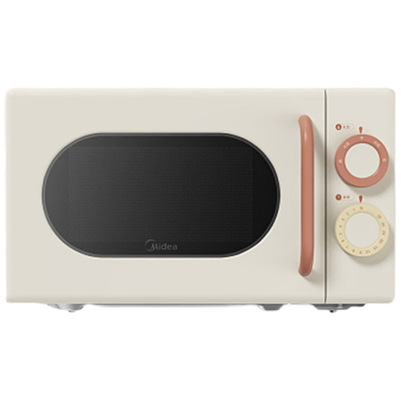 美的小滋味系列快手变频微波炉云朵系列20L家用小型甜甜圈奶油风百搭复古转盘式一级能效 M2H1