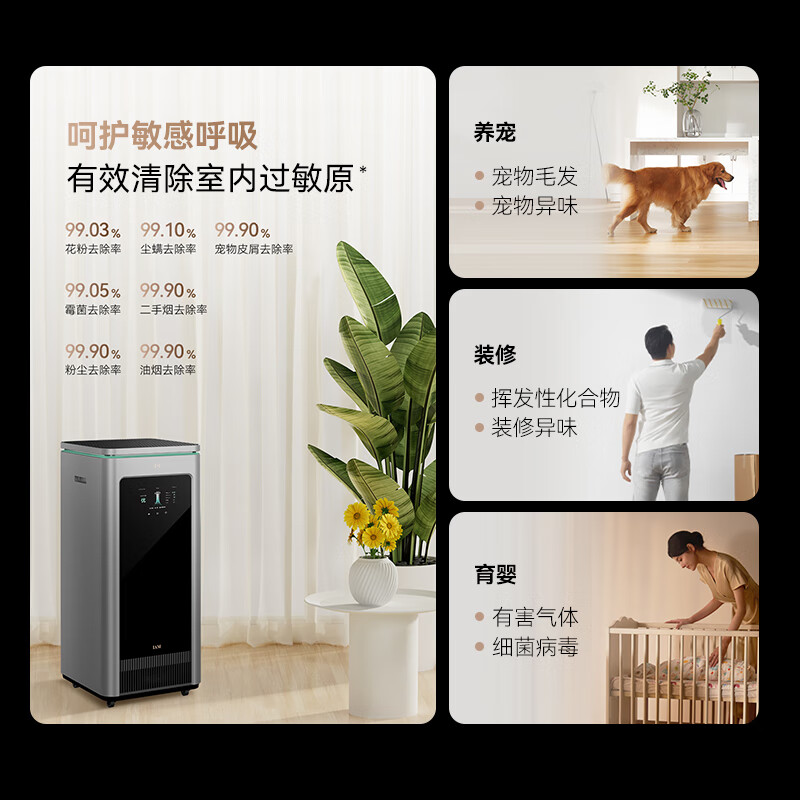 华为智选IAM长效空气净化器X5 去除甲醛细菌病毒医护级智能消毒机高清大图