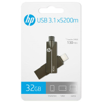 惠普（HP）X5200M 32G优盘U盘USB3.1双接口USB TYPE-C TYPE-A 旋转设计