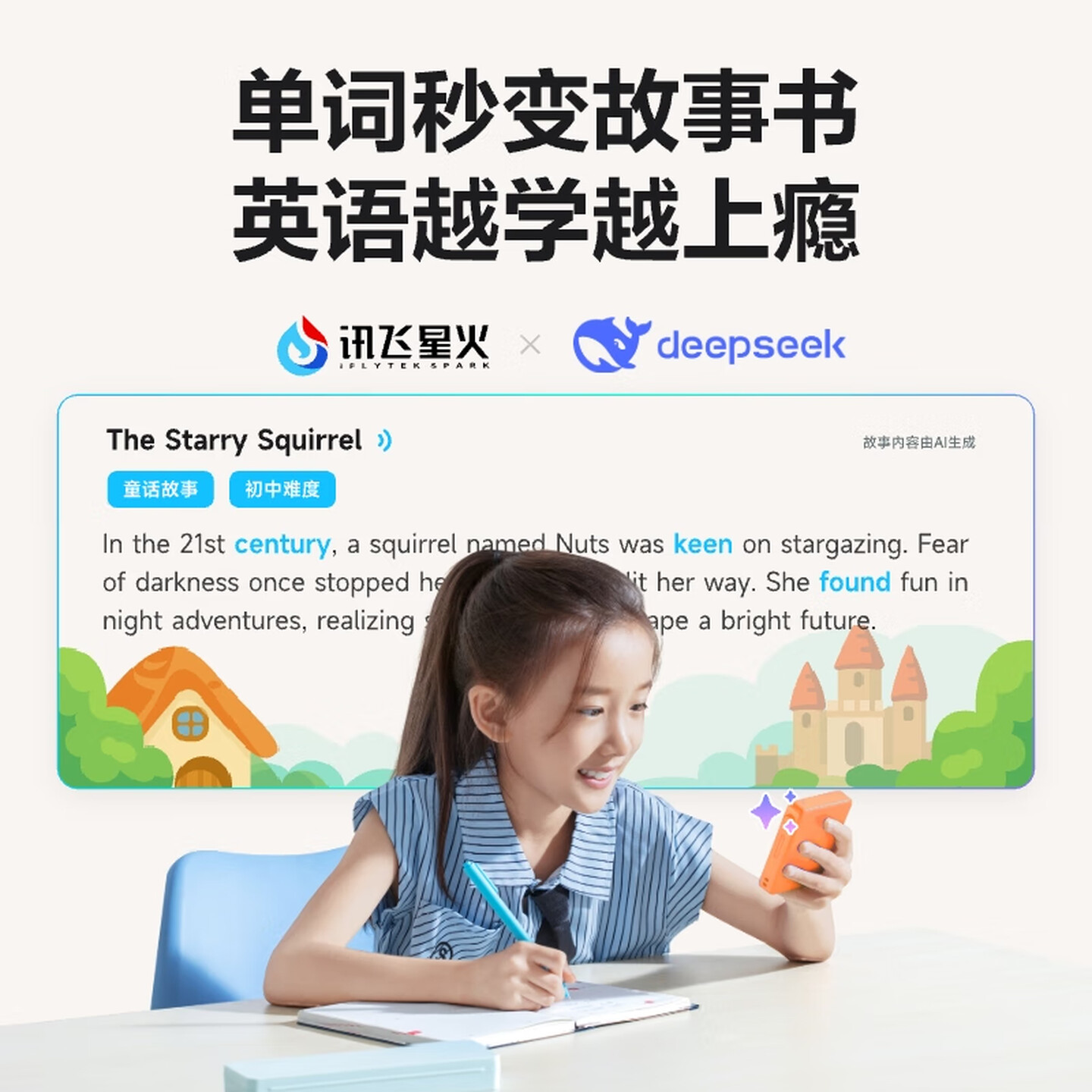 科大讯飞AI英语宝 EBOX pro青色128G高清大图