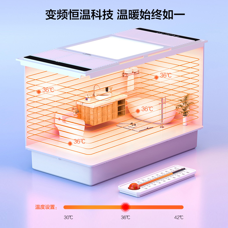 欧普照明直流变频风暖浴霸灯排气扇一体集成吊顶卫生间暖风机F183