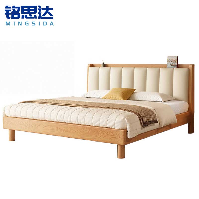 铭思达实木 软包 床高清大图