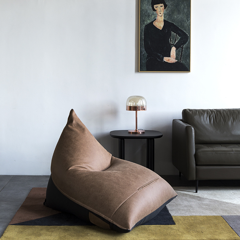北欧客厅懒人沙发卧室单人沙发豆袋阳台休闲椅榻榻米坐垫 默认尺寸 浅咖色A款