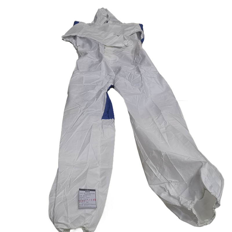 鑫永安 蓝白双材液体和微粒阻隔防护服(请备注尺码M-2XL) Y4535A 箱高清大图