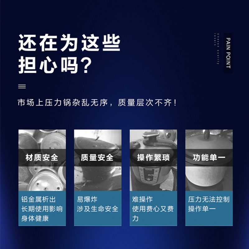 爱仕达(ASD)锅具高压锅YS20D1WG 20CM家用安全防爆快煮锅 家用燃气明火专用压力锅 省时高效