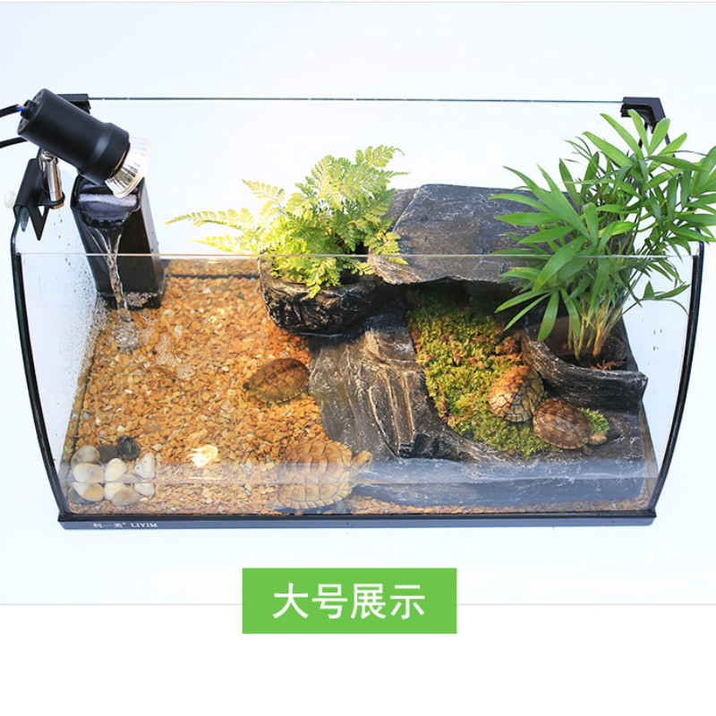 乌龟晒台爬台大号水龟缸造景浮岛爬坡巴西龟晒背台躲避洞穴晒龟台高清大图