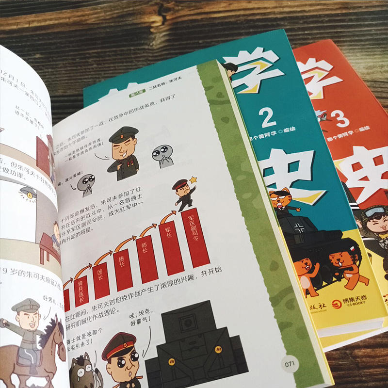 [正版] 黄同学漫画二战史 全套4册 1-2-3-4 那个黄同学 从欧洲战场到太平洋战场 有趣 好笑到停不下历史漫高清大图
