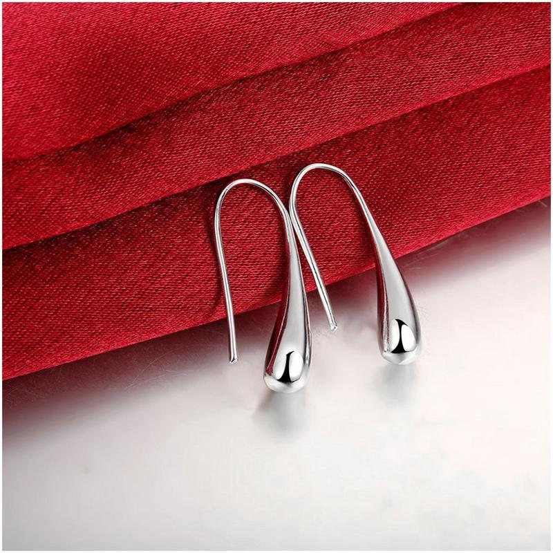 E004 Women silver plated earring镀925纯银耳环时尚创意水滴耳