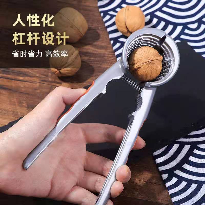山核桃夹子剥壳器工具家用栗子多功能开核桃坚果的神器小榛子钳子--单夹口新款+核桃针（适用大小坚果）高清大图