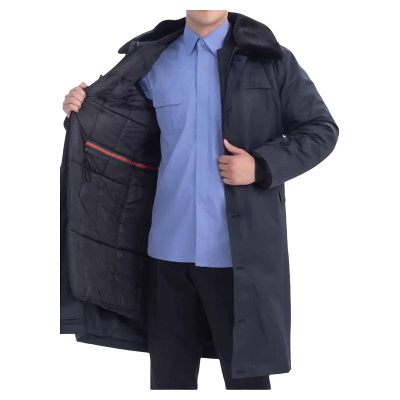 天富星新款路服防寒服工装防寒大衣棉大衣 羊绒 件高清大图