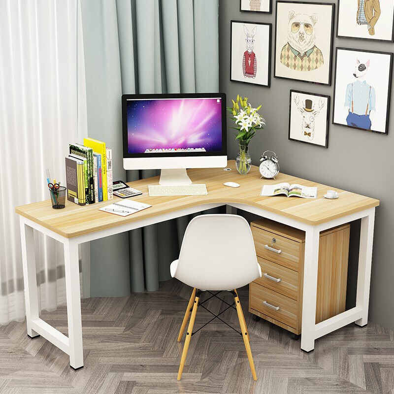 苏宁优选转角书桌转角桌墙角拐角办公桌l型电脑桌台式家用简约转角