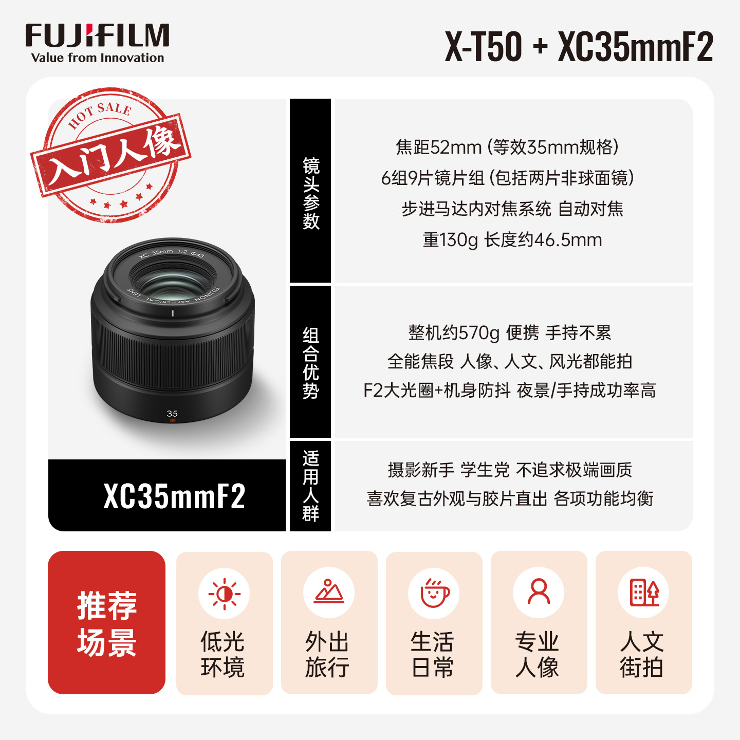 富士X-T50微单相机X-T50/XC35F2浩瀚银标配 4K数码高清学生vlog复古文艺视频防抖富士xt50高清大图