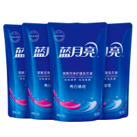 蓝月亮亮白增艳洗衣液袋装500g 薰衣草香 深层洁净 轻松去污 护色增艳 白衣更白 彩衣更艳 低粘速溶易漂洗