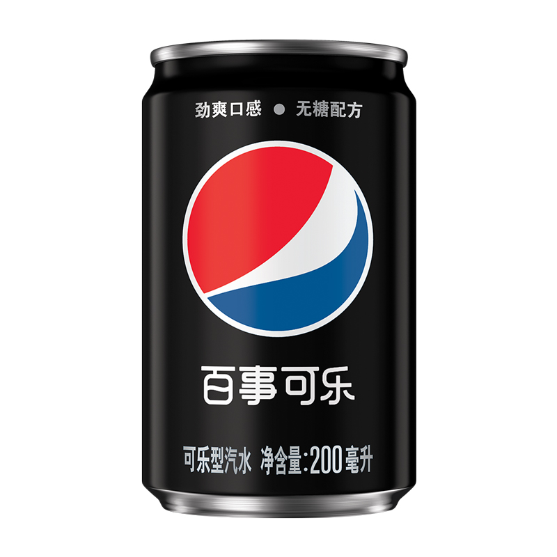 百事可乐 迷你罐无糖可乐200ml*8罐装高清大图