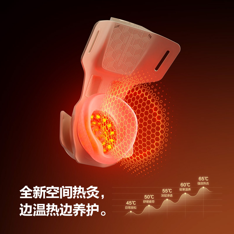 SKG 智能护膝仪 运动护膝热敷按摩器 电源电压:5V/5W W5系列1代 米金色 豪华款 / 台高清大图