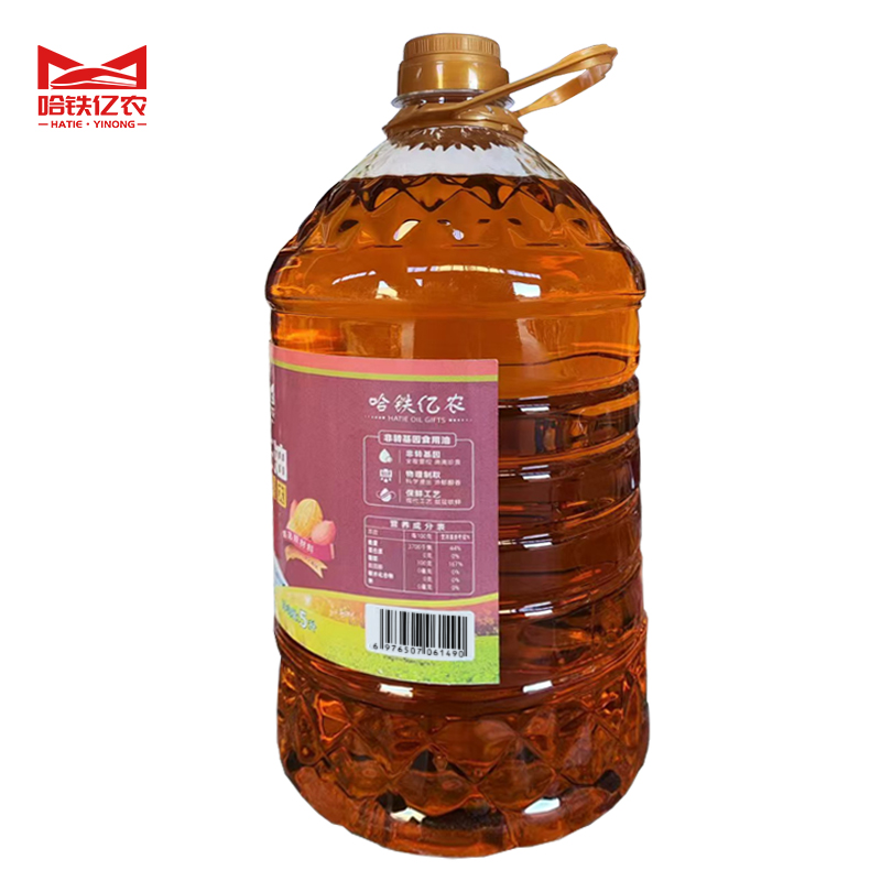 哈铁亿农 花生油压榨食用油 5L/桶高清大图