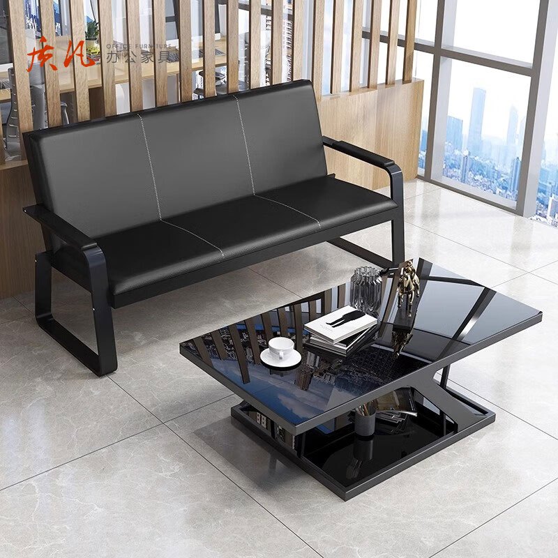 质凡简约办公室接待会客商务 方茶几60*60*45cm高清大图