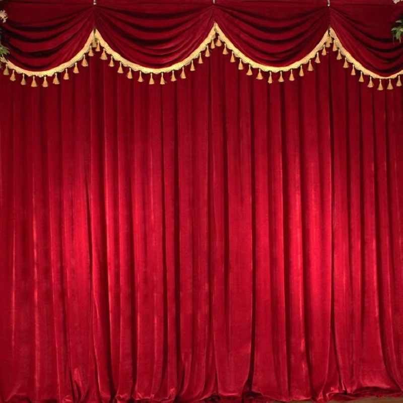 专业舞台幕帘幕布窗帘会议室背景幕布定制手动款电动款定制