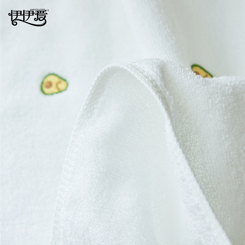 伊伊爱 YBH25182 牛油果 毛巾 白色高清大图