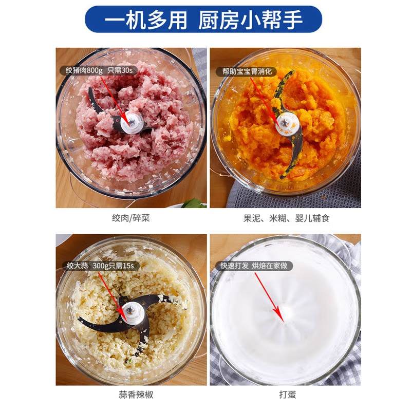 摩飞电器(Morphyrichards) 绞肉机家用电动辅食料理机打蛋机倒蒜机碎肉机MR940高清大图