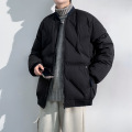 男装大码男士棉服冬季新款潮牌纯色棒球服棉袄休闲保暖棉衣男 7XL 347-MY-9898黑色
