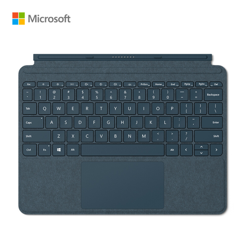 微软(Microsoft)Surface Go 特制专业键盘盖(灰钴蓝)微软键盘 灰钴蓝 蓝色 微软原装键盘
