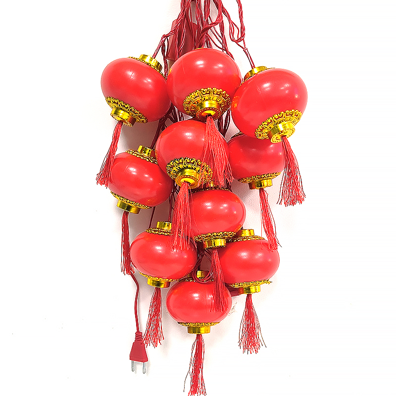 LED红灯笼串 4米10灯-灯笼款 红色 常亮/条 3W 红色