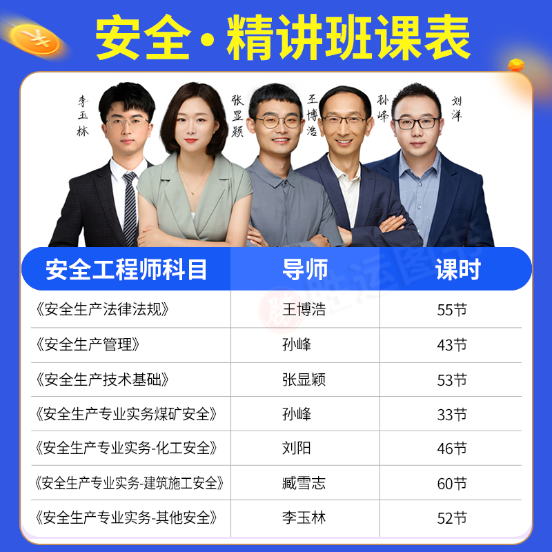 [友一个正版]全科4门中级安全工程师精讲班+视频讲义+题库软件2022年中级注册安全师工程师考试其他/化工/建筑/煤矿高清大图