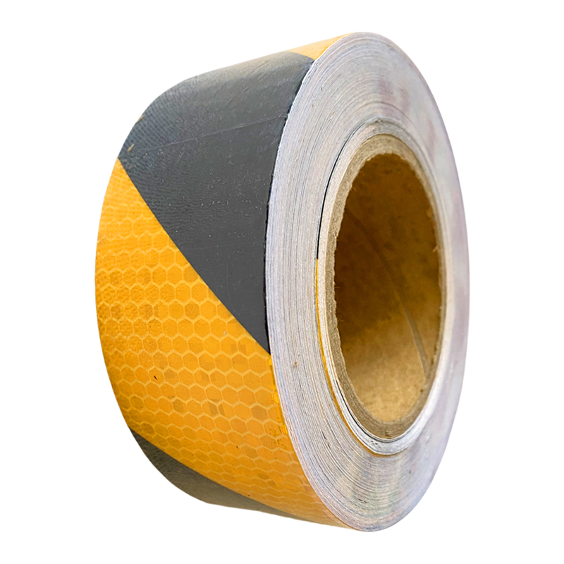 途务 反光警示胶带 黑黄晶格5cm*25m 卷高清大图