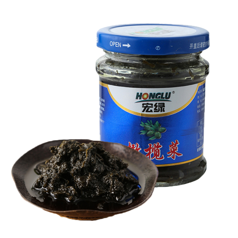 宏绿(HONGLU)橄榄菜160g 蔬菜类 早餐方便面泡面速食榨菜咸菜下饭菜调味料罐头 潮汕特产